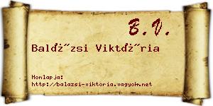 Balázsi Viktória névjegykártya
